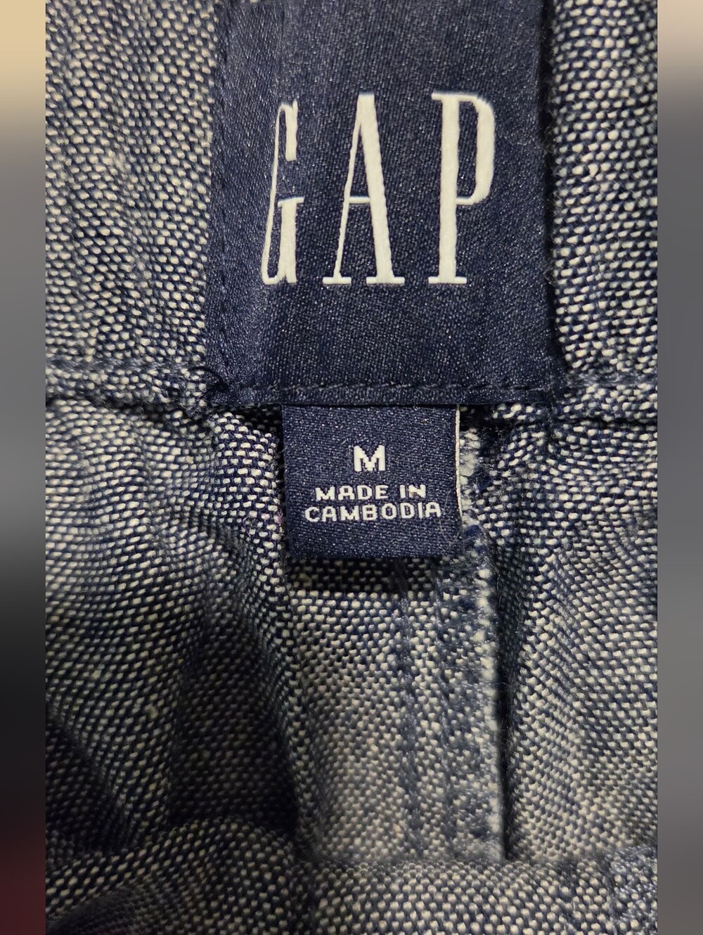 GAP Drawstring Wide-Leg Pants in Chambray Blue - Picture 4 of 5